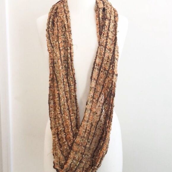 EARTH TONES Knit Circle Infinity Scarf - Picture 1 of 1